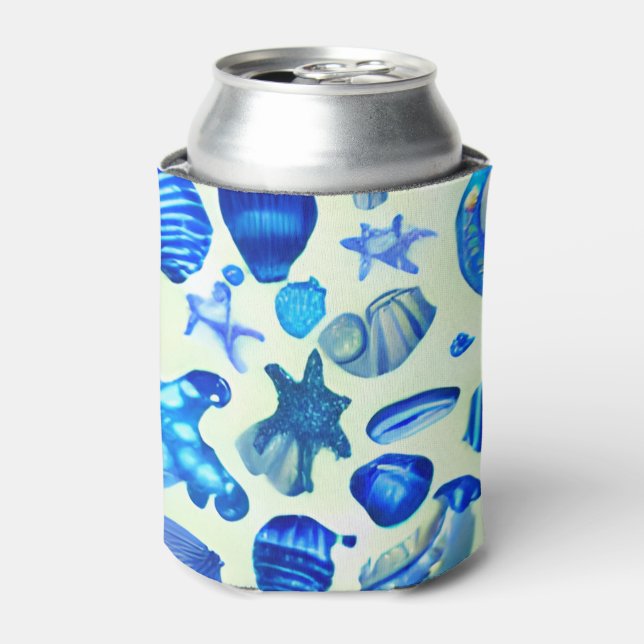 Blaue Muscheln Ozeanmuster Dosenkühler (Kanne Vorderseite)