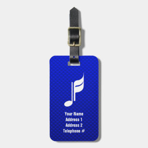 Blaue Musiknote Gepäckanhänger