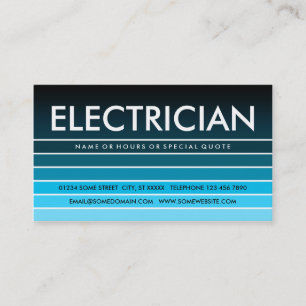 blaue Muster ELEKTRIKER Visitenkarte