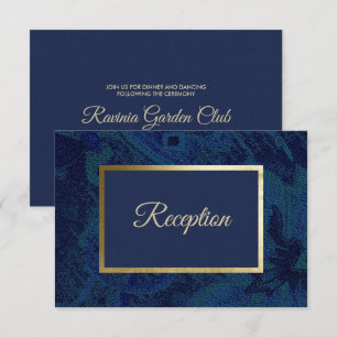 Blaue Muster Hochzeitskarten für Navy Begleitkarte