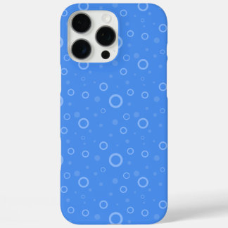 Blaue Musterkreise individuell anpassbar iPhone 16 Pro Max Hülle