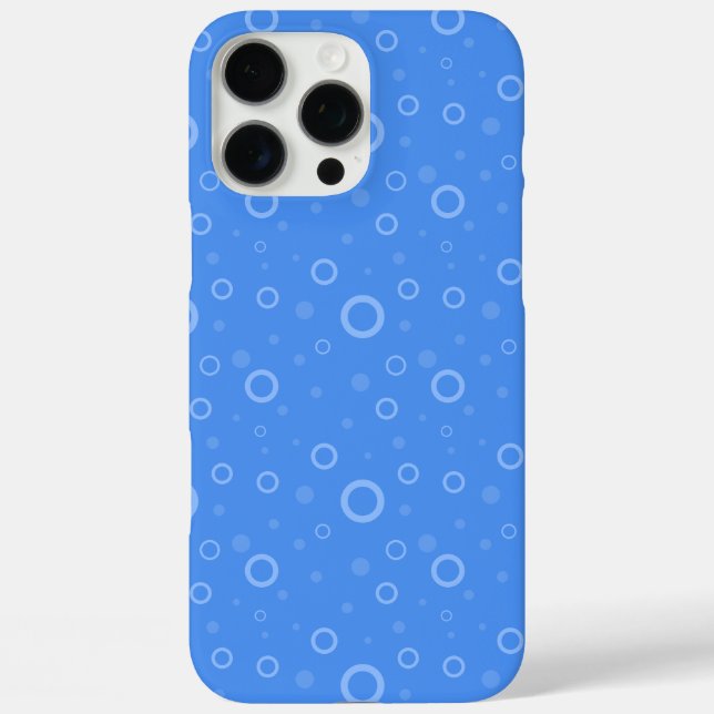Blaue Musterkreise individuell anpassbar iPhone 16 Pro Max Hülle (Rückseite)