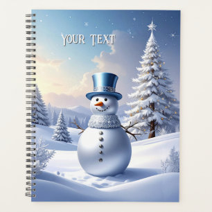 Blaue Mützen-Schneemann-Weihnachtsbaum-Feiertagspl Planer