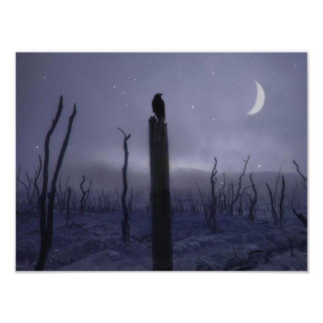 Blaue mystische Nacht der Reihe Fotodruck (Vorne)
