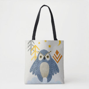 Blaue Nachteule im Wald Tasche