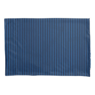 Blaue Nadelstreifen Kissenbezug