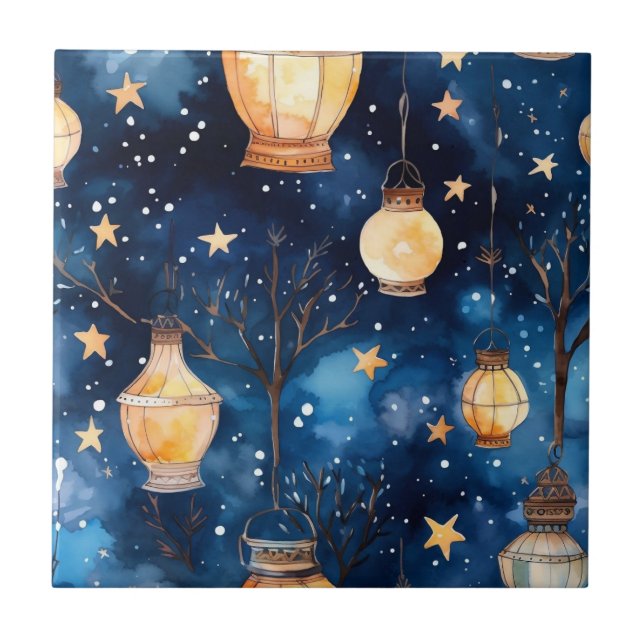 Blaue Narbe Fliese (Vorderseite)