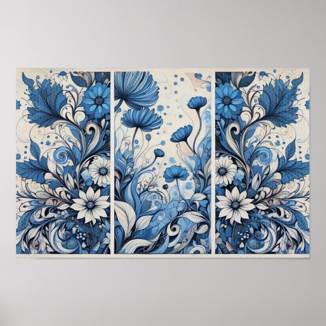 Blaue Natur Poster (Vorne)