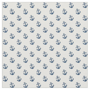 Blaue Nautische Anker Stoff