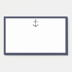 Blaue Navy-Anker Post-it Klebezettel