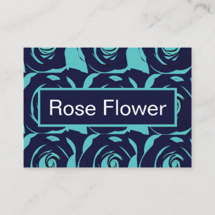 Blaue Navy Blaue Rosenblume Visitenkarte