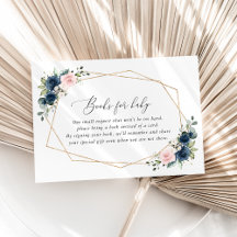 Blaue Navy-Blumen, rosa Blume, Bücher für Baby