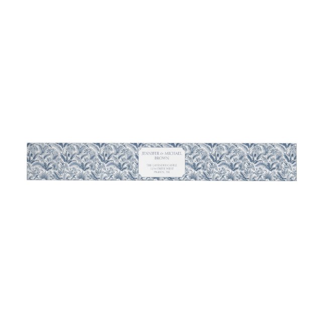 Blaue Navy-Palm-Botanische Hochzeit (Person)