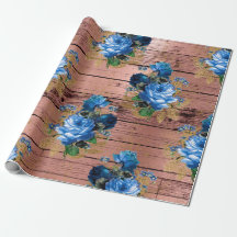 Blaue Navy Rose Holz Rustikales Brautparty