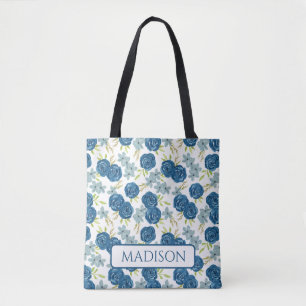 blaue Navy-Rosenblume Tasche