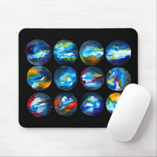 Blaue Nebel Mousepad