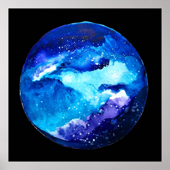 Blaue Nebel Poster (Vorne)