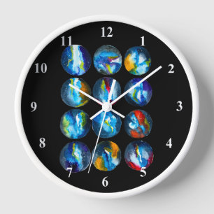 Blaue Nebel Uhr