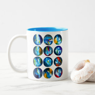 Blaue Nebel Zweifarbige Tasse