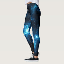 Blaue Nebelfleck-Leggings