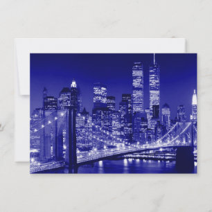 Blaue New York City Einladung