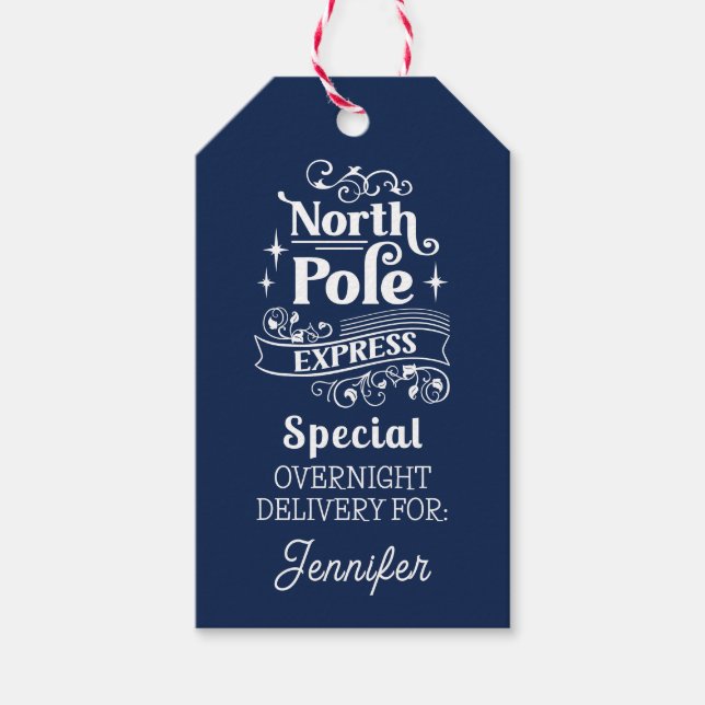 BLAUE NORD Pole SONDERÜBERNACHTUNG FÜR Geschenkanhänger (Vorderseite)