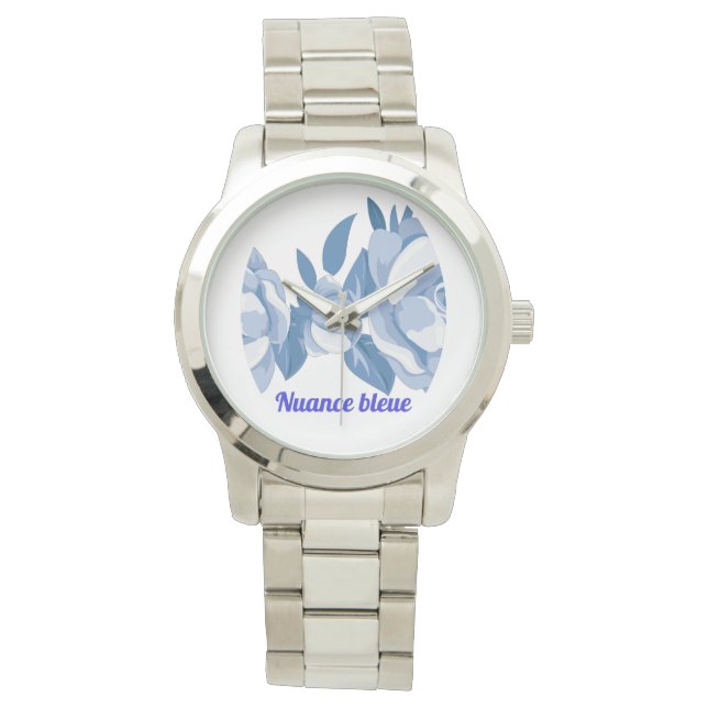 Blaue Nuance Armbanduhr (Vorderseite)