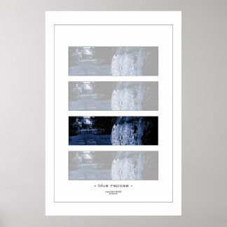 blaue Oberfläche Poster