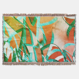 Blaue oder zyklische Streifen über rustikal rötlic Decke