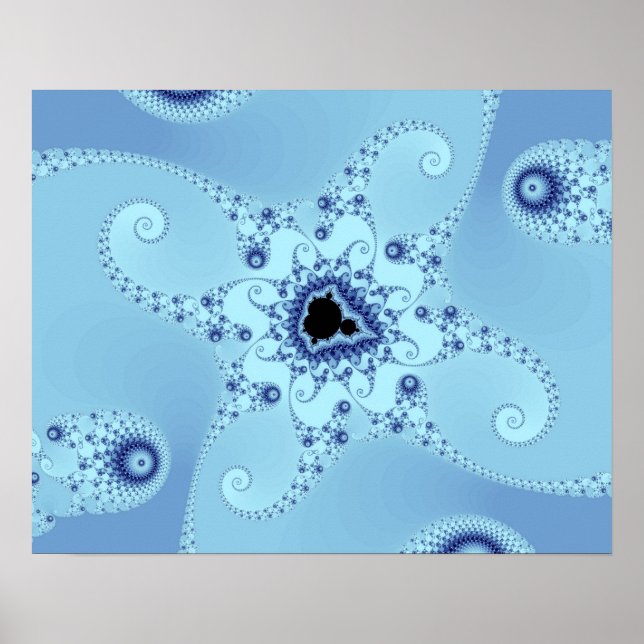 Blaue Oktopoden Poster (Vorne)