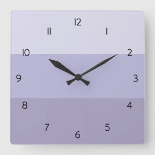 Blaue Ombre-Gestreifte Quadratische Wanduhr