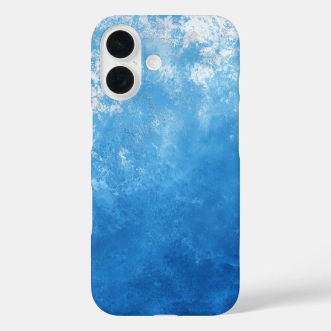 Blaue Ombre-Malerei iPhone 16 Hülle (Rückseite)