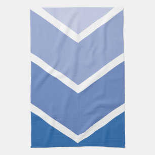 Blaue Ombré Zickzack Streifen Küchentuch