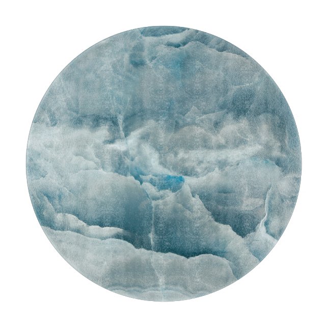 Blaue Onyx-Marmor, abstrakte Textur. Schneidebrett (Vorderseite)