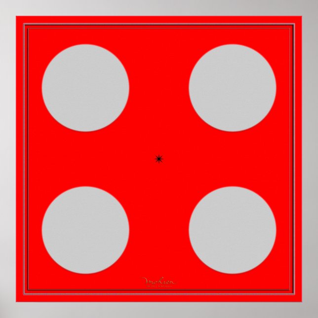 Blaue optische Illusion Poster (Vorne)