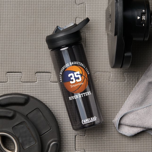 Blaue Orange Basketball-Mannschaft farbenfrohe Jun Trinkflasche (Fitnessstudio)
