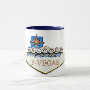 Blaue Orange P-Vegas Platteville Wisconsin Tasse