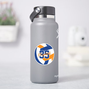blaue orange Volleyball-Mannschaftsfarben  Aufkleber