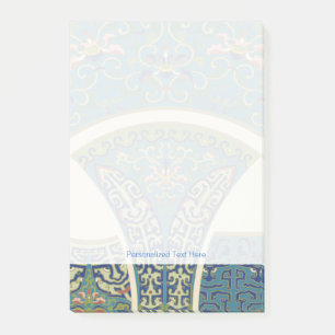 Blaue Orientalische Designs mit lächelnden Gesicht Post-it Klebezettel