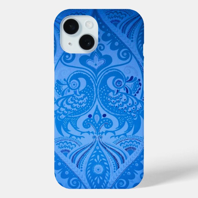 Blaue Orientalische Pfauen Vögel Case-Mate iPhone Hülle (Rückseite)
