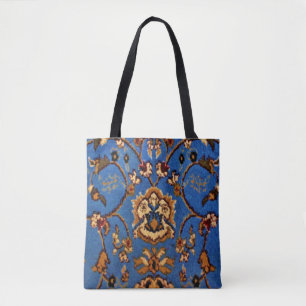 Blaue orientalische Wolldecke Tasche