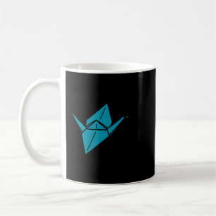 BLAUE ORIGAMI SWAN BIRD NO TEXT KAFFEETASSE