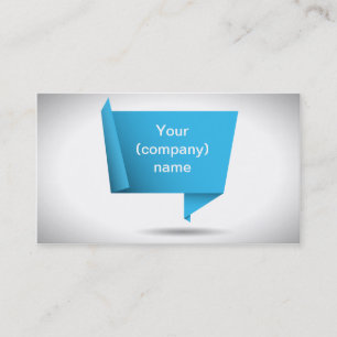 Blaue Origami Visitenkarte