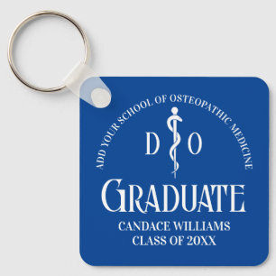 Blaue Osteopathische Medical School Abschluss Gift Schlüsselanhänger
