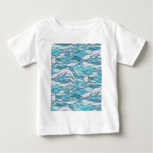 Blaue Ozeanklumpen Baby T-shirt