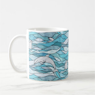 Blaue Ozeanklumpen Kaffeetasse