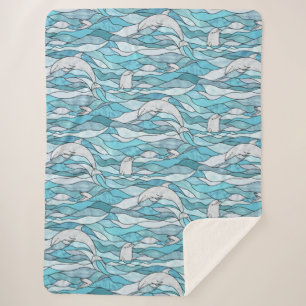 Blaue Ozeanklumpen Sherpadecke