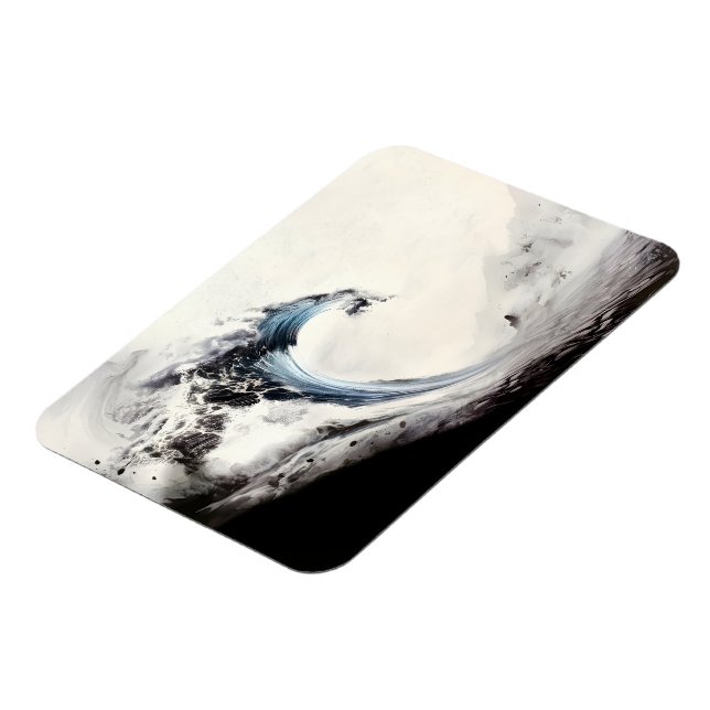 Blaue Ozeanwelle Magnet (Linke Seite)