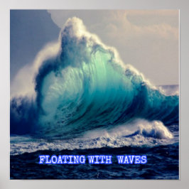 Blaue Ozeanwellen 1. Poster