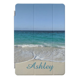 Blaue Ozeanwellen an einem karibischen Strand V2 iPad Pro Cover